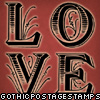 red ornate love stamp